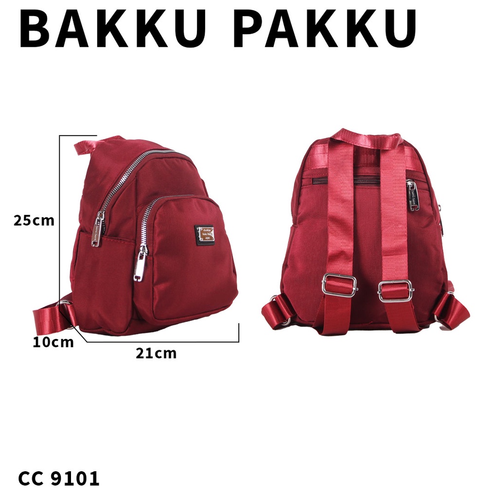 [KLIKTAS] Tas ransel wanita korean bag import terbaru Bakku pakku CC 9101 backpack perempuan kekinian murah