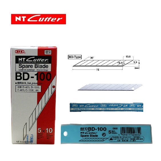 

Jual NT Cutter Blade 30 degree Isi Cutter NT 30 derajat BD-100 Berkualitas