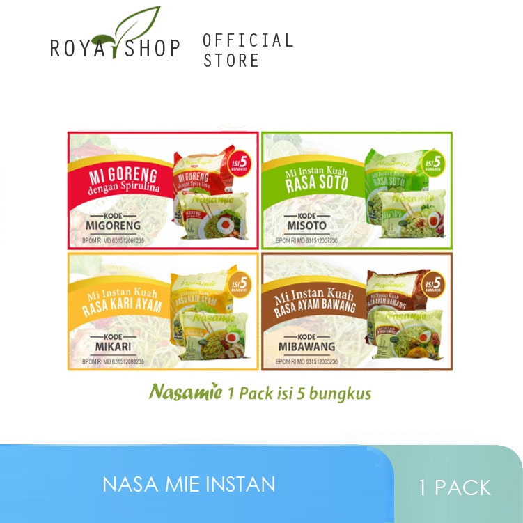 

NASA MIE Instan Bebas Msg Tanpa Pewarna Sintetis 1 pack isi 5 bungkus