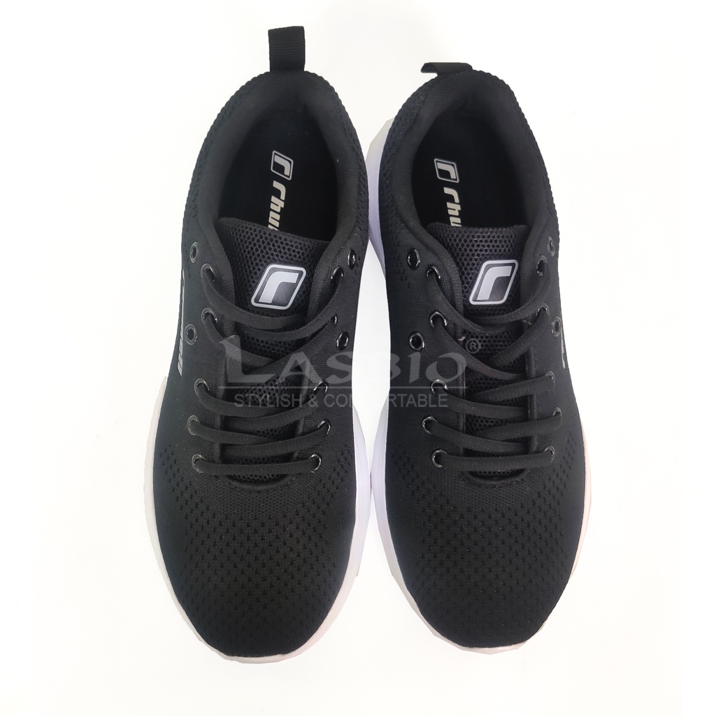 Sepatu Sneakers Sekolah Hitam Putih Pria Rhumell - Ascott BW