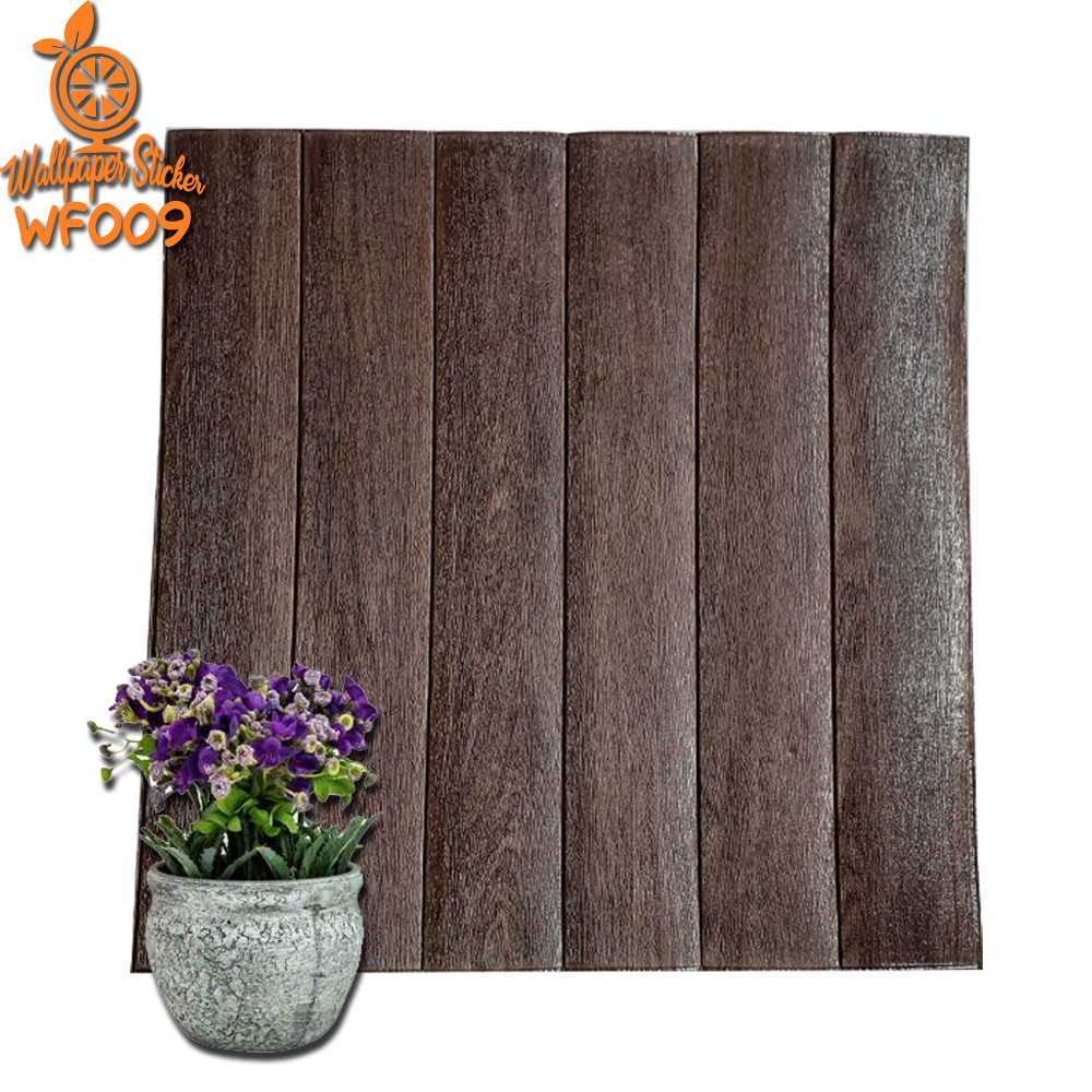 Wallpaper 3D Foam Motif Kayu Modern Wood Foam wallpaper dinding foam wallpaper stiker dinding rumah