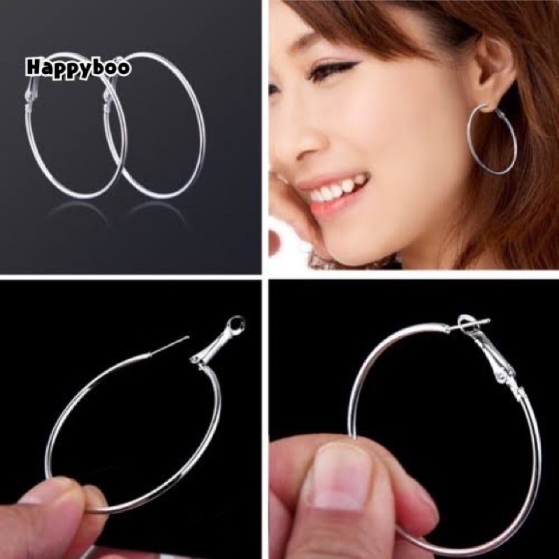 anting hoops ring besar gypsi anting ring besar stainless titanium hos