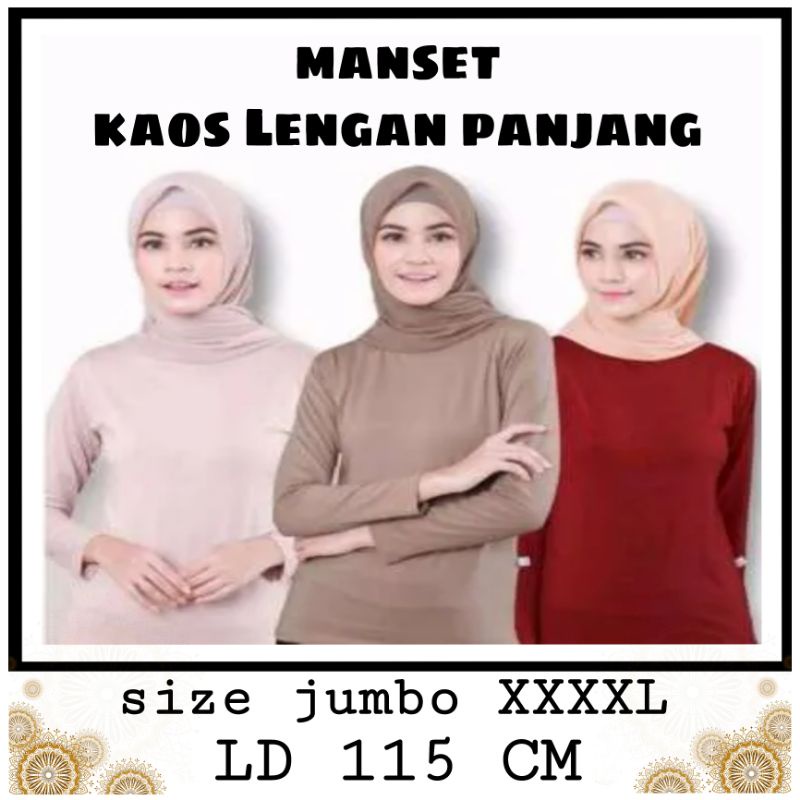 manset super jumbo big size XXXXL manset jumbo kaos lengan panjang jumbo bahan spandex premium