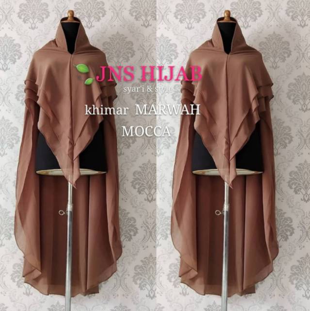 TERPOPULER Khimar MARWAH 3 layer/khimar ceruty premium/hijab original jns hijab