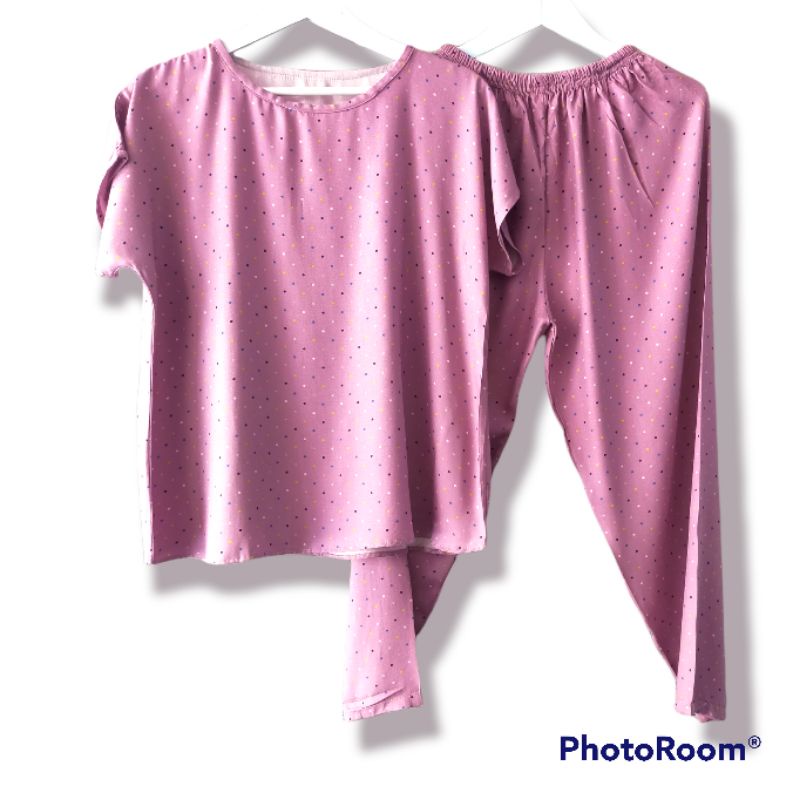Setelan Piyama Rayon Twill / Babydoll Rayon Twill Tebal