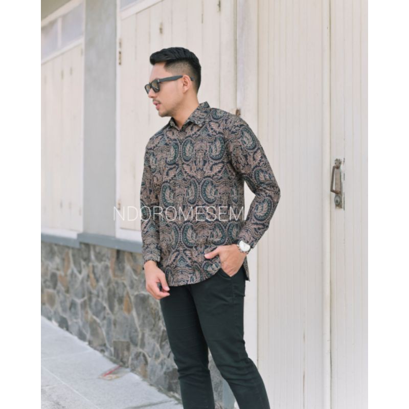 Batik Premium Terbaru Baju Batik Eksklusif Panjang prabu mesem bahan katun halus baturaden furing