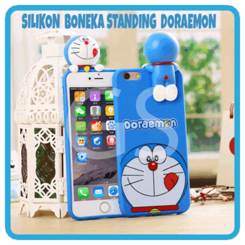 Silicon Case 3D Biru Standing For SAMSUNG J5 PRO J7 MAX softcase boneka karakter lucu silikon tebal karakter lucu / case anak anak warna biru / pelindung hp
