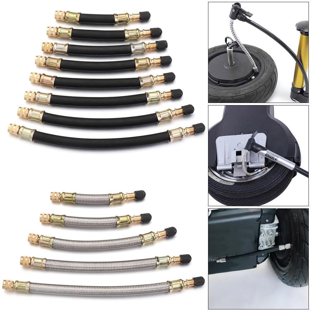 Populer Dipanjangkan Nozzle Stainless Steel MTB Sepeda Aksesoris Skateboard Alat Bersepeda Skuter Katup Adaptor