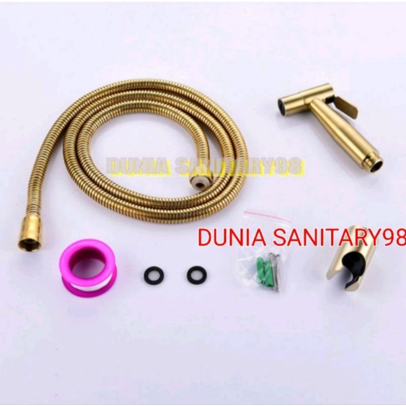 PROMO!! Jet Shower GOLD stainless SUS 304 Toilet shower Bidet warna emas