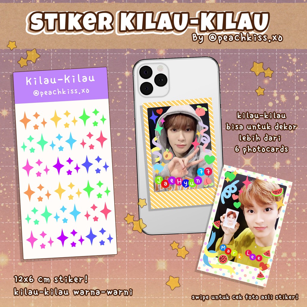 Stiker Dekorasi Photocard / Polcos Kilau (Waterproof) by @peachkiss.xo