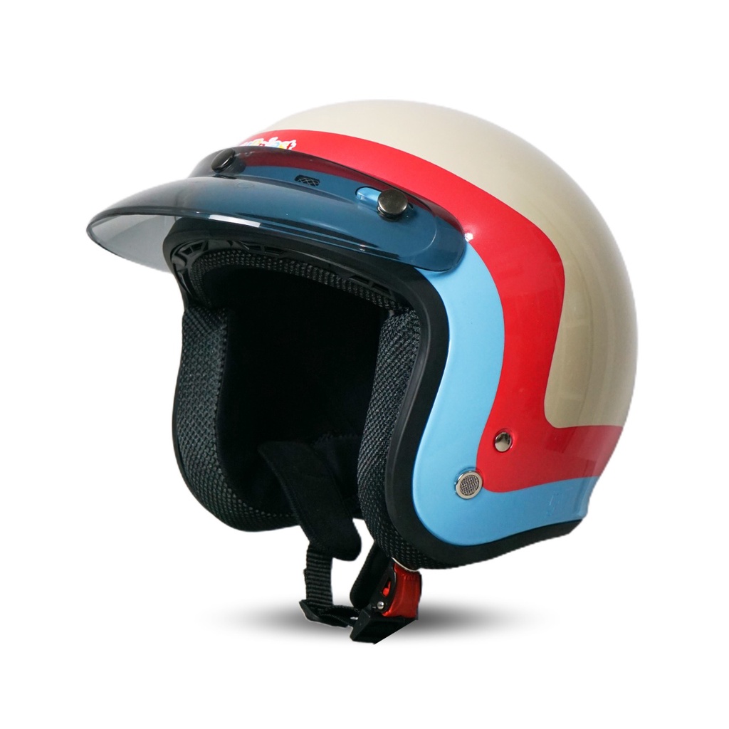 Helm Retro Dewasa SNI BR01 Candy Cream