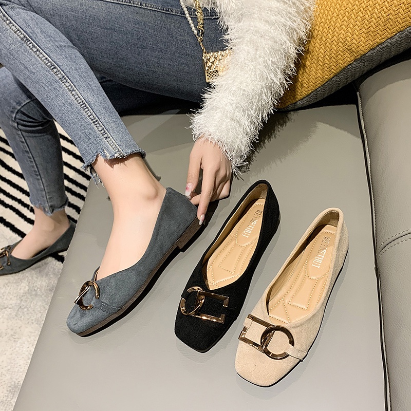 aid 0340, sepatu flat wanita import fashion sepatu slip-on cantik terkiniian laris best seller termurah