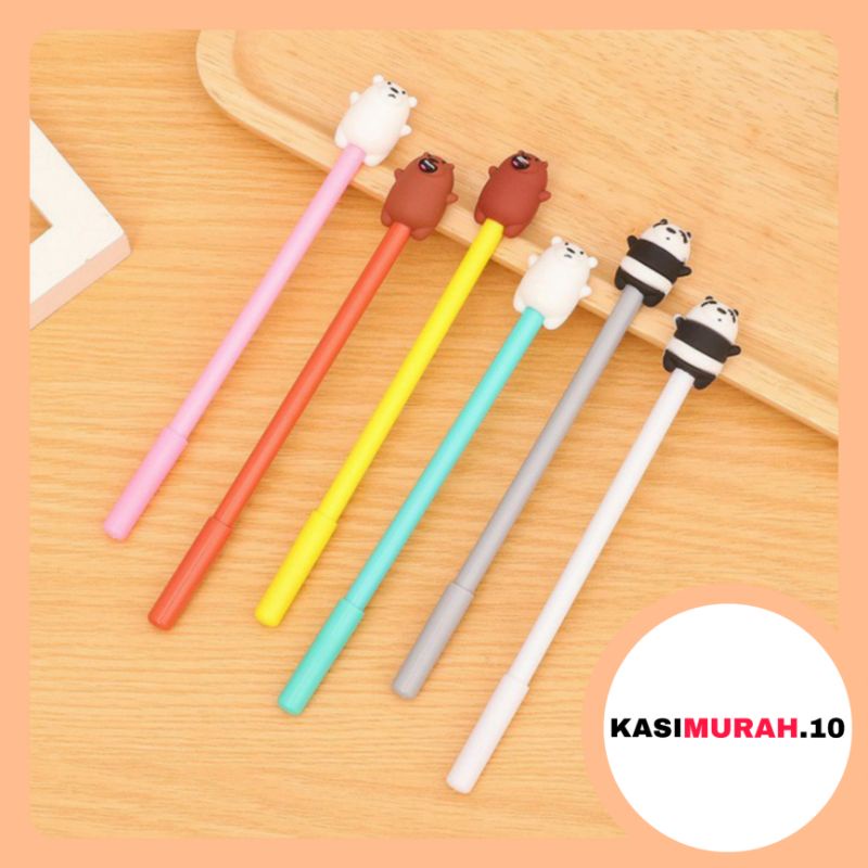 

Pulpen We Bare Bear , Pena Beruang , Pulpen Bear Karakter Unik