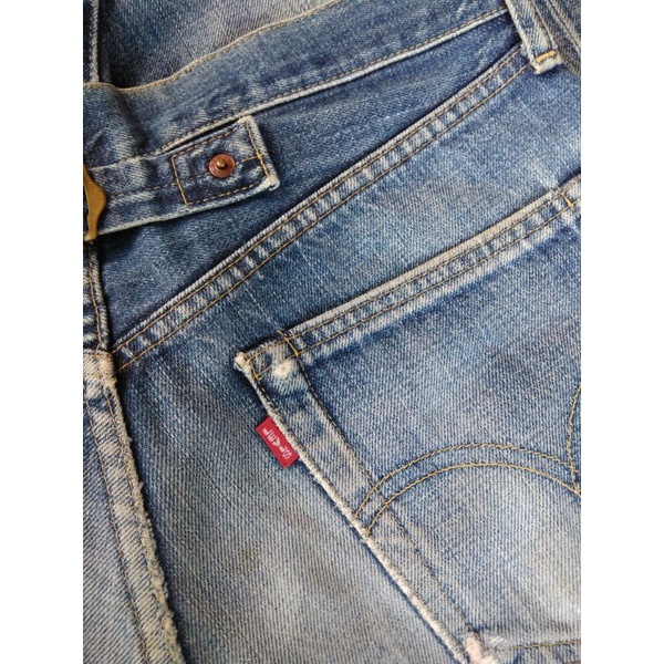 Vintage Repro 30s Levis 702XX Big E Distressed Selvedge Denim