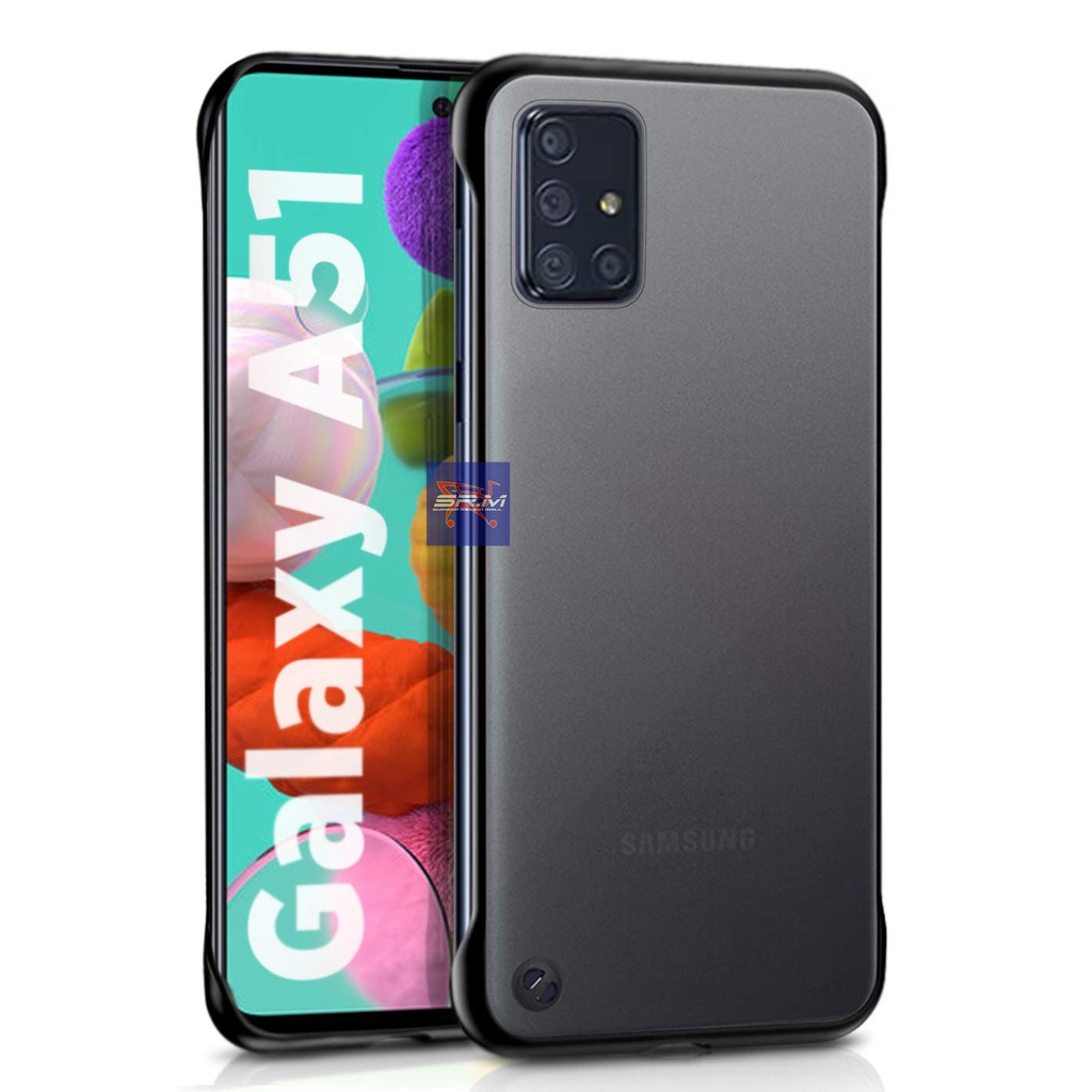 Samsung A51 Case Frameless Transparant Stand Ring Casing