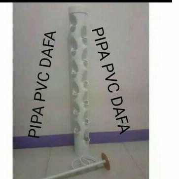 Vertikal hidroponik tower 1m 24 lubang free netpot 5cm .                                           .