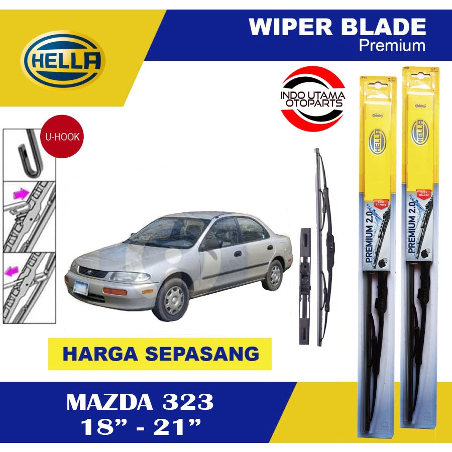 Wiper Blade Mobil Mazda 323 HELLA Premium 2.0 (18-21)