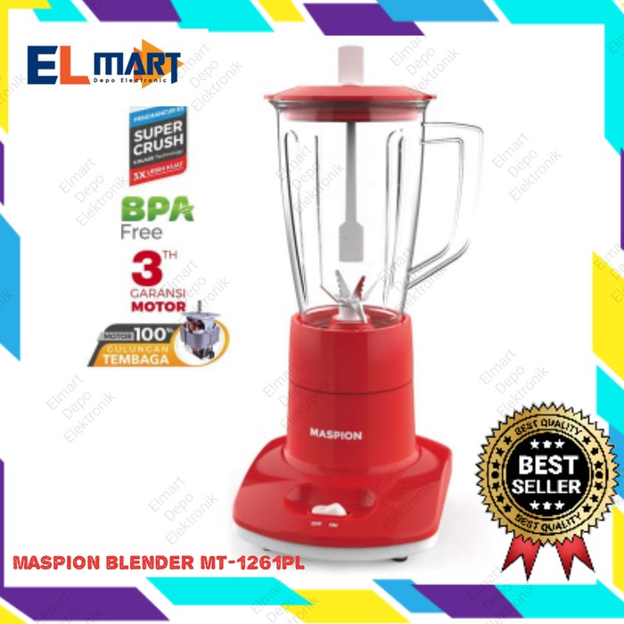 MASPION blender plastik kuat MT 1261 PL / penghancur es batu MT1261PL - 1261PL