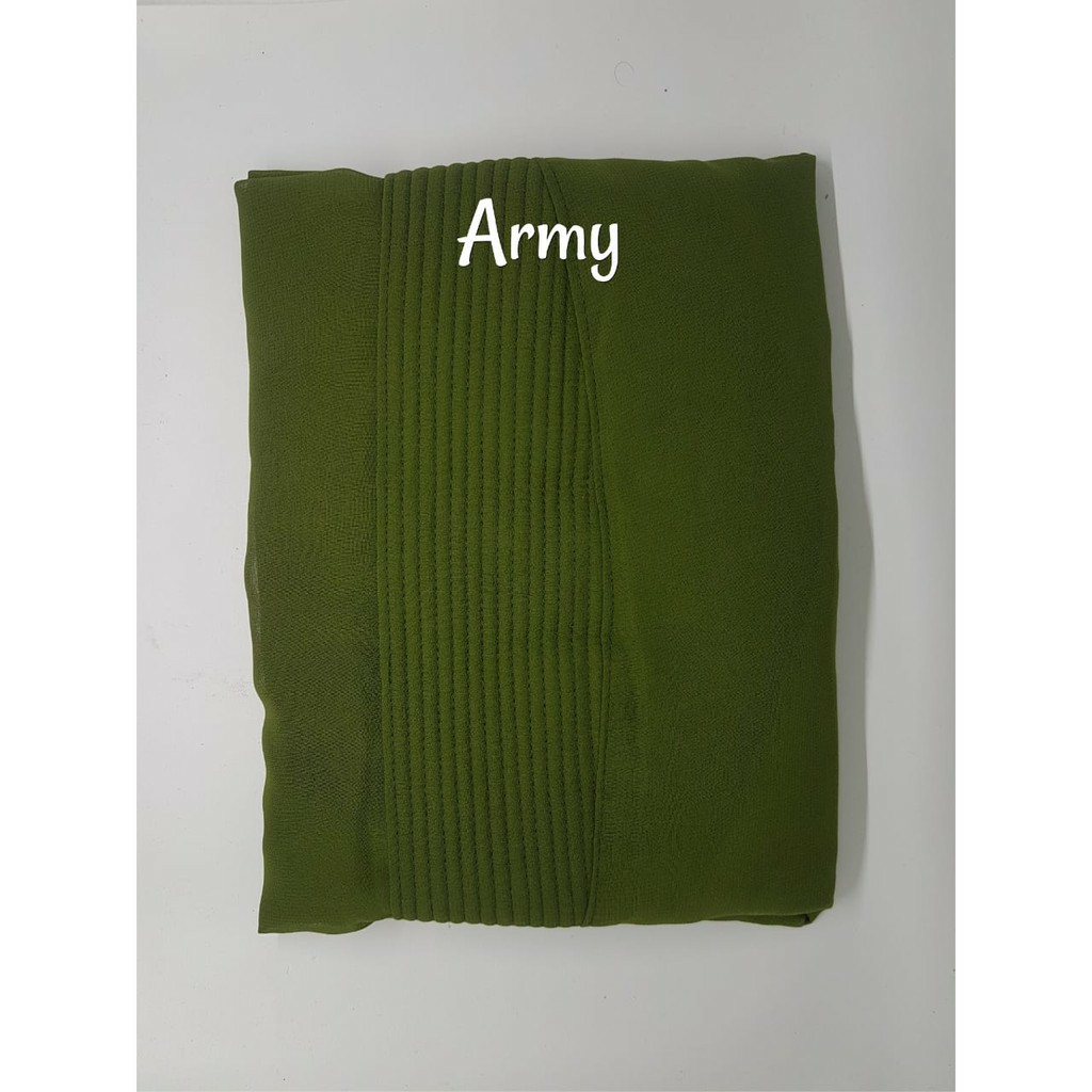 Jilbab Instan 2 Layer Jumbo Nesrin Hijab Syari Kerudung Khimar Terbaru-ARMY