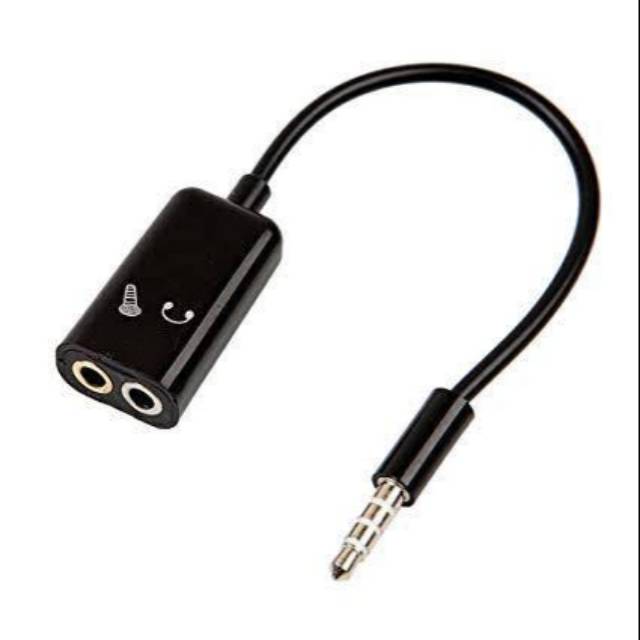 KABEL SPILITER SAMBUNGAN AUDIO MURAH 3.5MM TO 1HF+1MIC