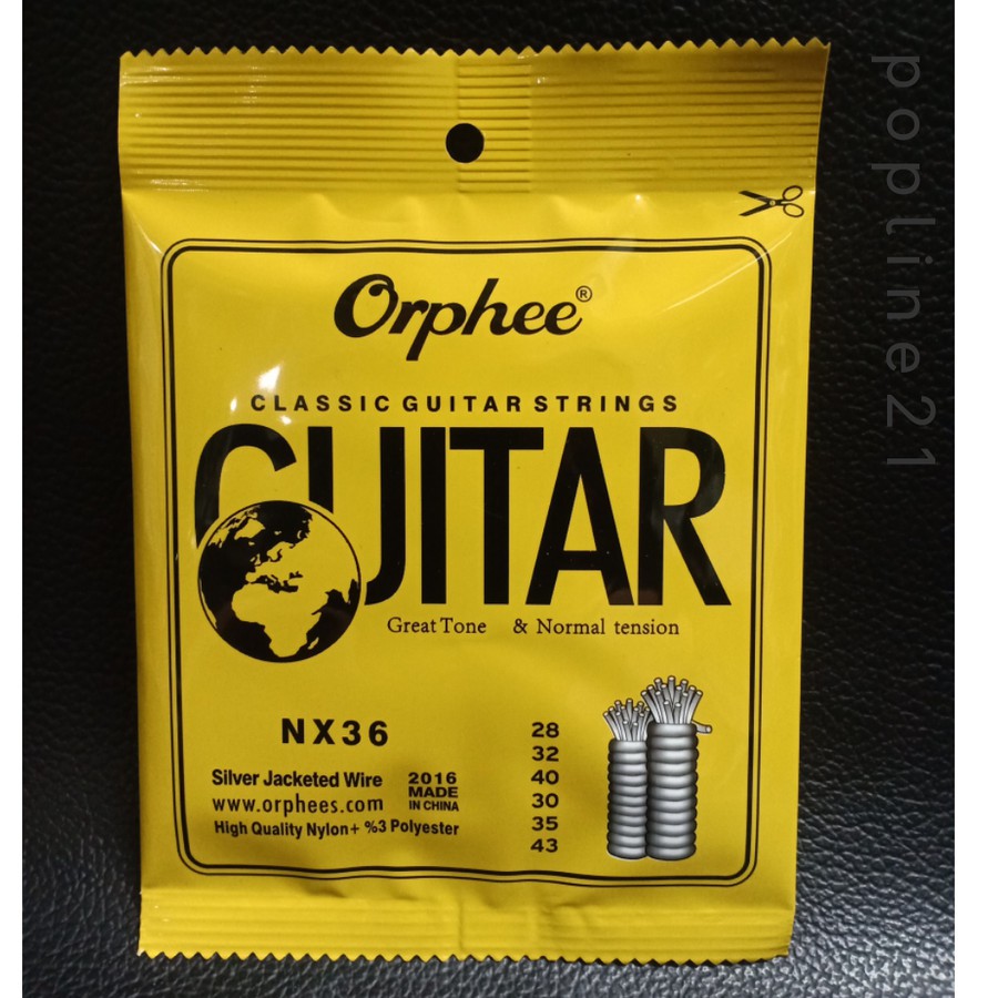 Senar gitar klasik ORPHEE NX36 / Classic Guitar Strings Orphee 28-43