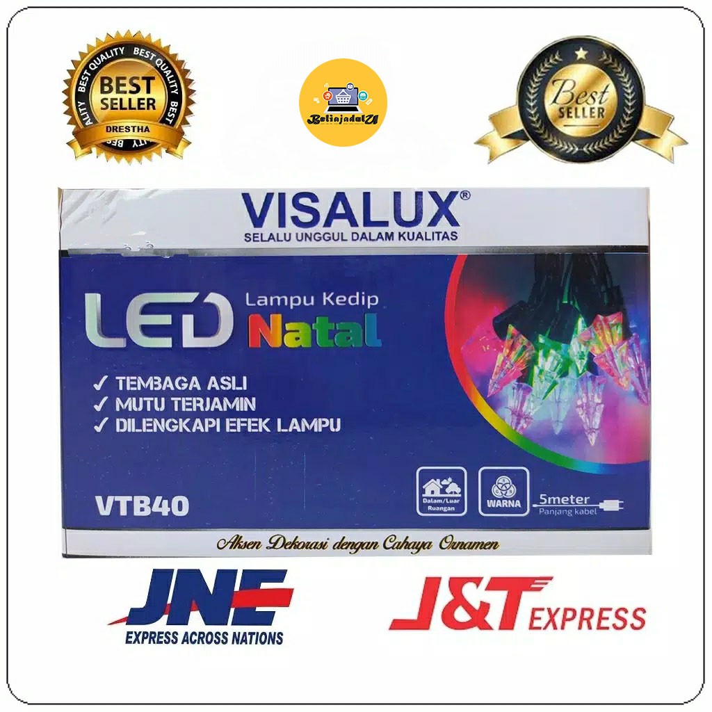 Beliajadulu88 lampu led motif bintang 5meter visalux