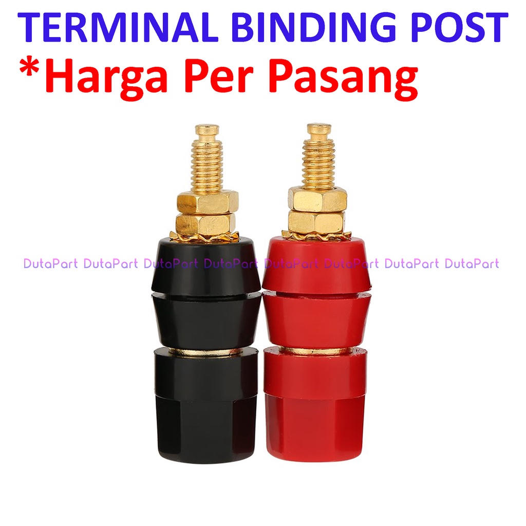 Terminal Binding Post GOLD PLATED Pos Banana Socket Konektor Speaker