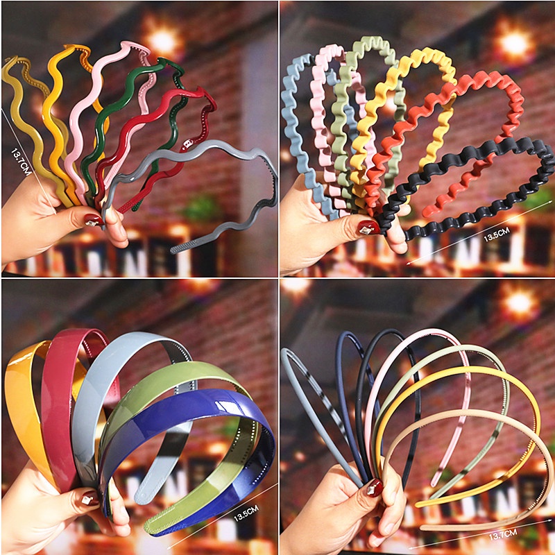 Bando Anti Slip Warna Solid Gaya Korea Untuk Wanita