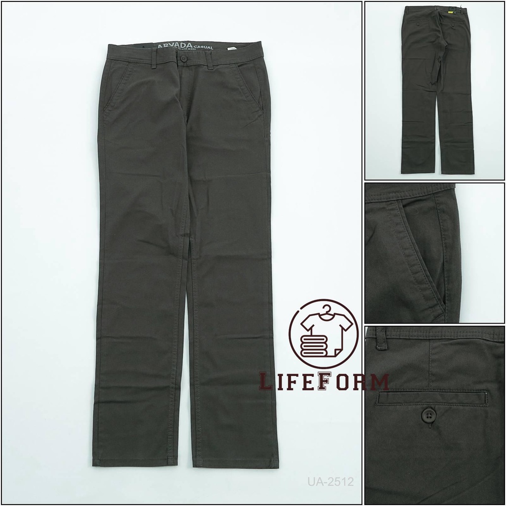 [UA2512] Celana Panjang Cotton pria Hijau tua Arvada 34