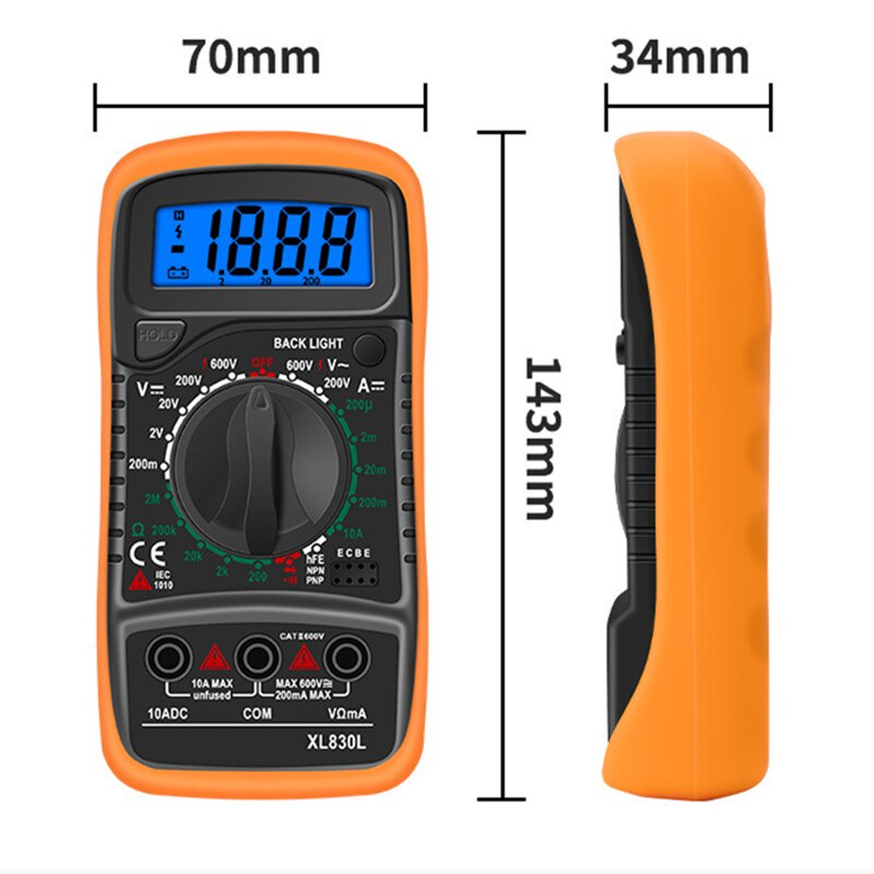 【 termasuk baterai】Multimeter Digital XL830LTester XL830L Avometer AC DC Voltage Tester / Avometer Digital XL830L