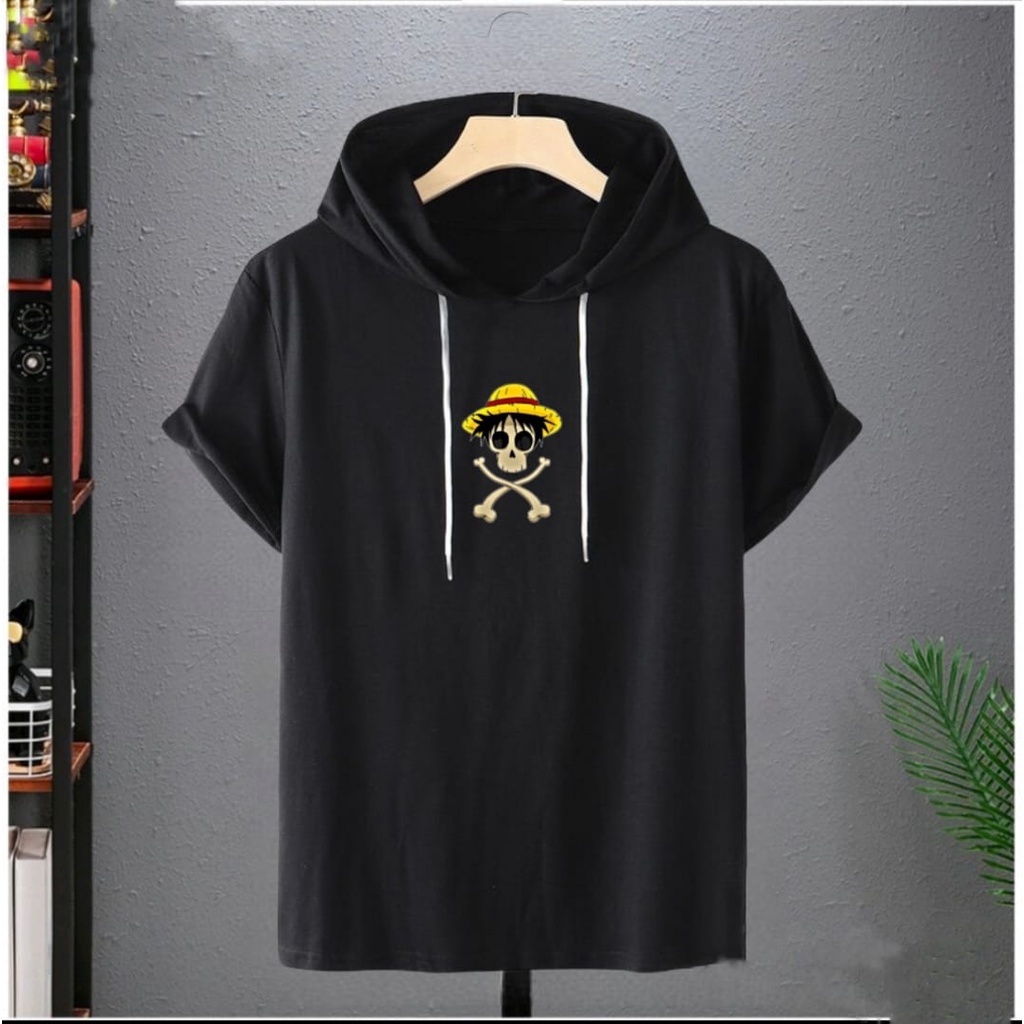 KAOS HOODIE LENGAN PENDEK PRIA  DISRO/KAOS KUPLUK PENDEK PRIA/BAJU HOODIE PRIA