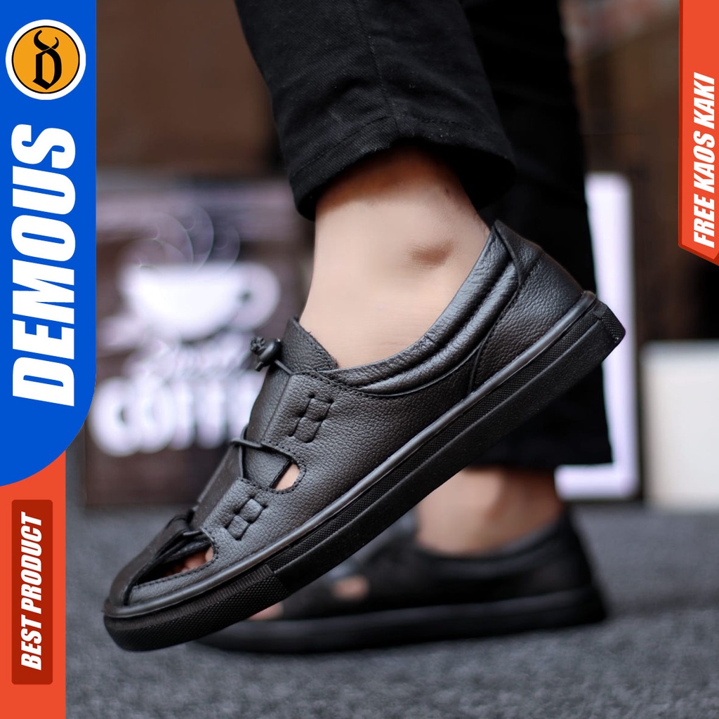 Demous Fortuna - Sepatu Sendal Bustong Kulit Pria Sandal Selop Tutong