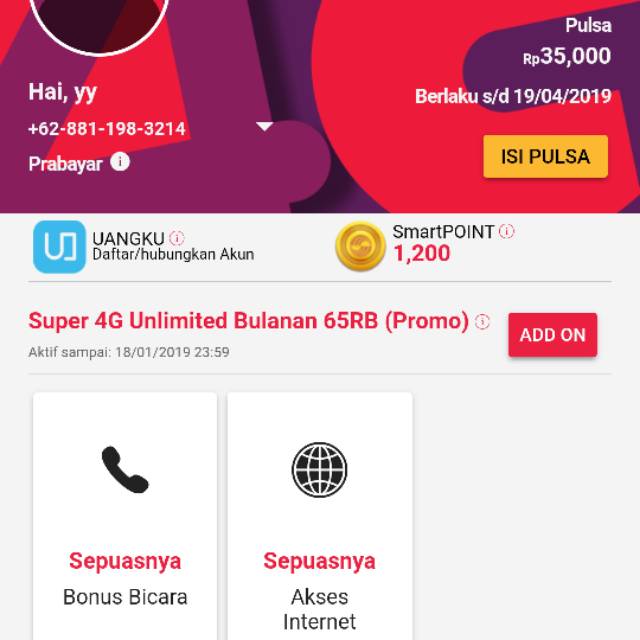 Pulsa Smartfren 10k 20k