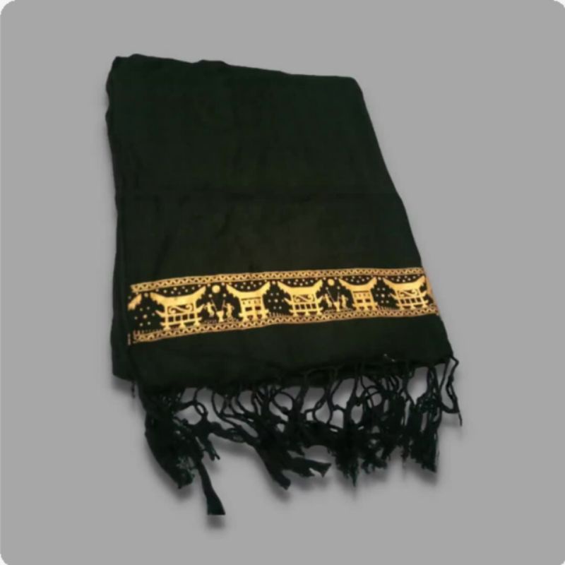 Selendang hitam /selendang hitam wanita /syal wanita /syal rajut-4