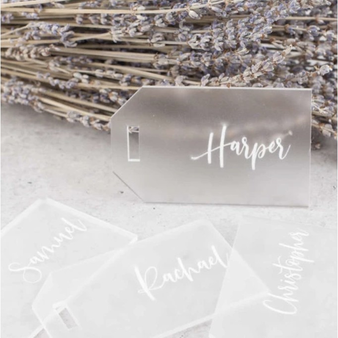 

Custom Acrylic Hampers Tag Akrilik Frosted | Akrilik Tag 9x6