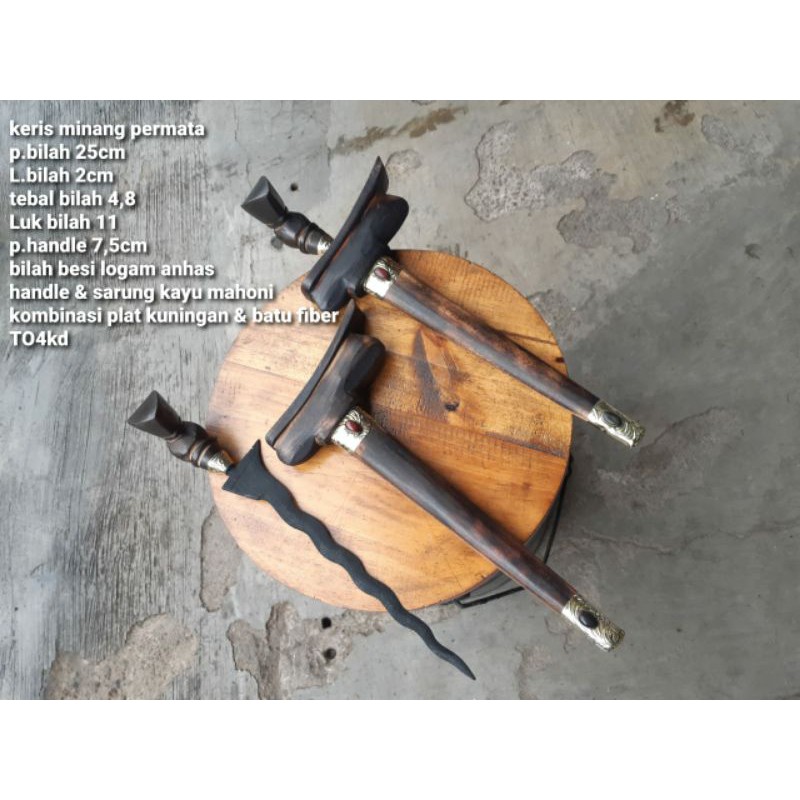 BARANG ANTIK ISI KERIS MINANG PERMATA JAWA pamor gunung batu ladrang
