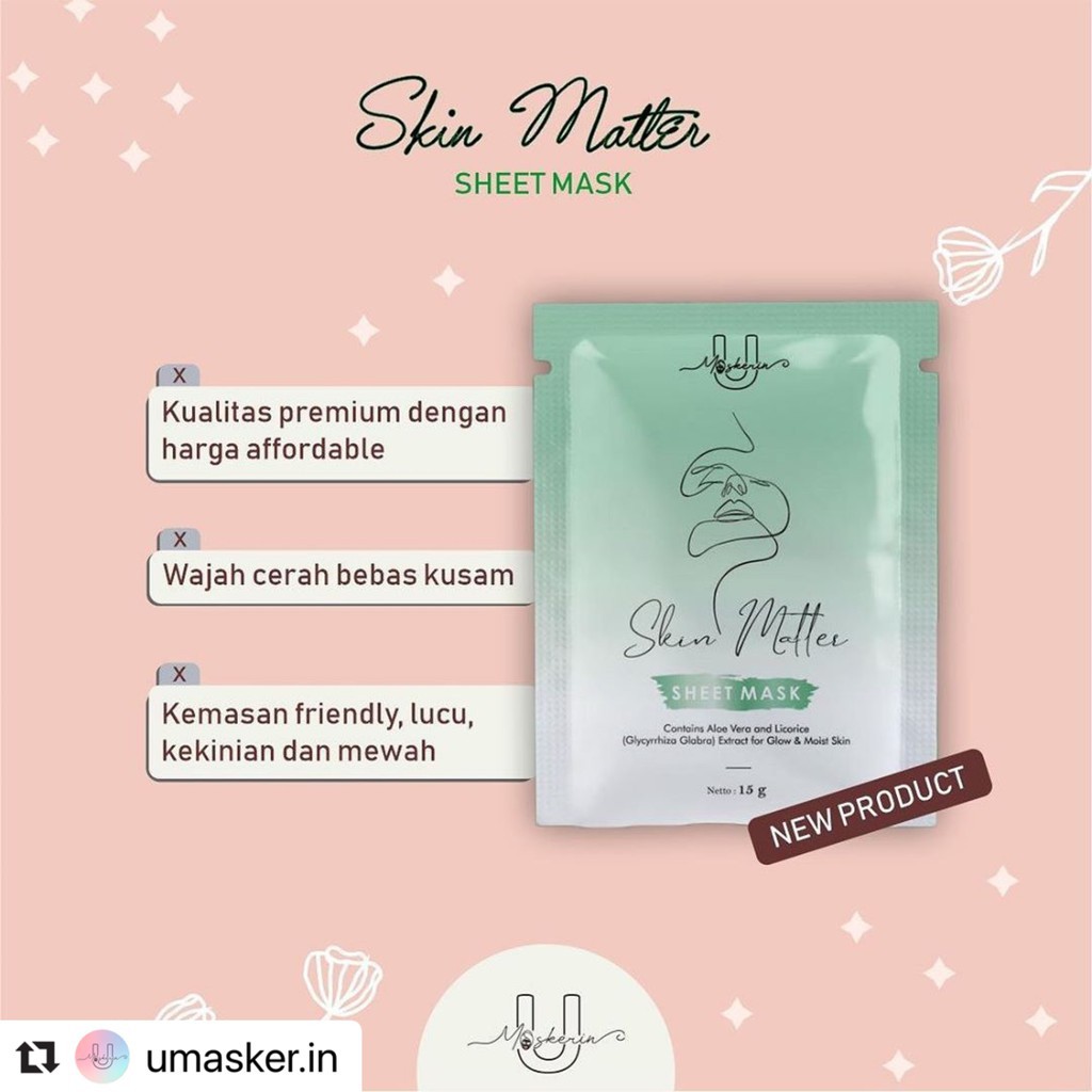 Umaskerin Sheet Mask Skin Matter 15gr