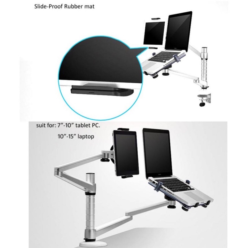 Bracket Laptop Tablet Arm Holder Multifungsi 360 Derajat Adjustable