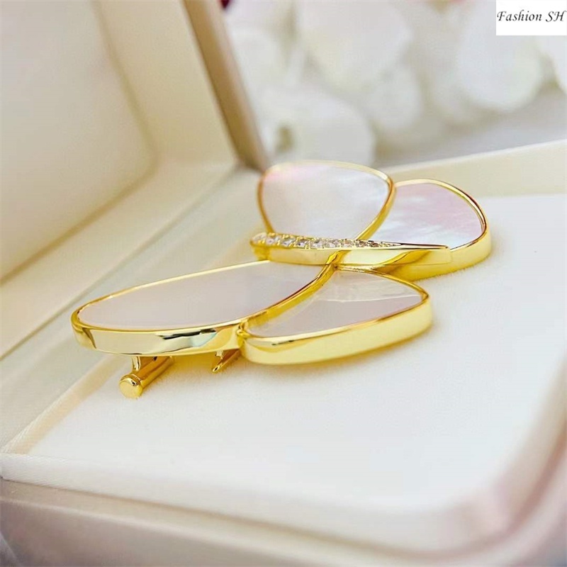 Bros Kupu-Kupu Bahan Alloy Hias Berlian Imitasi Untuk Wanita M70072