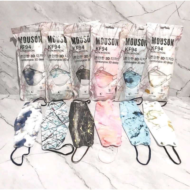 masker KF94 WARNA TALI SENADA ada merk MOUSON warna warni. 4 ply evo korea KF94 hijab dan KF94 earloop. harga tertera 1pack= 10pcs