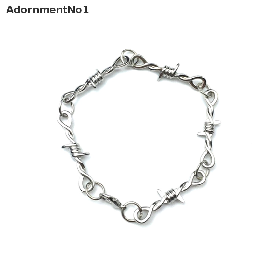 (AdornmentNo1) Kalung / Gelang Kawat Gaya Punk Hip hop Untuk Pria / Wanita