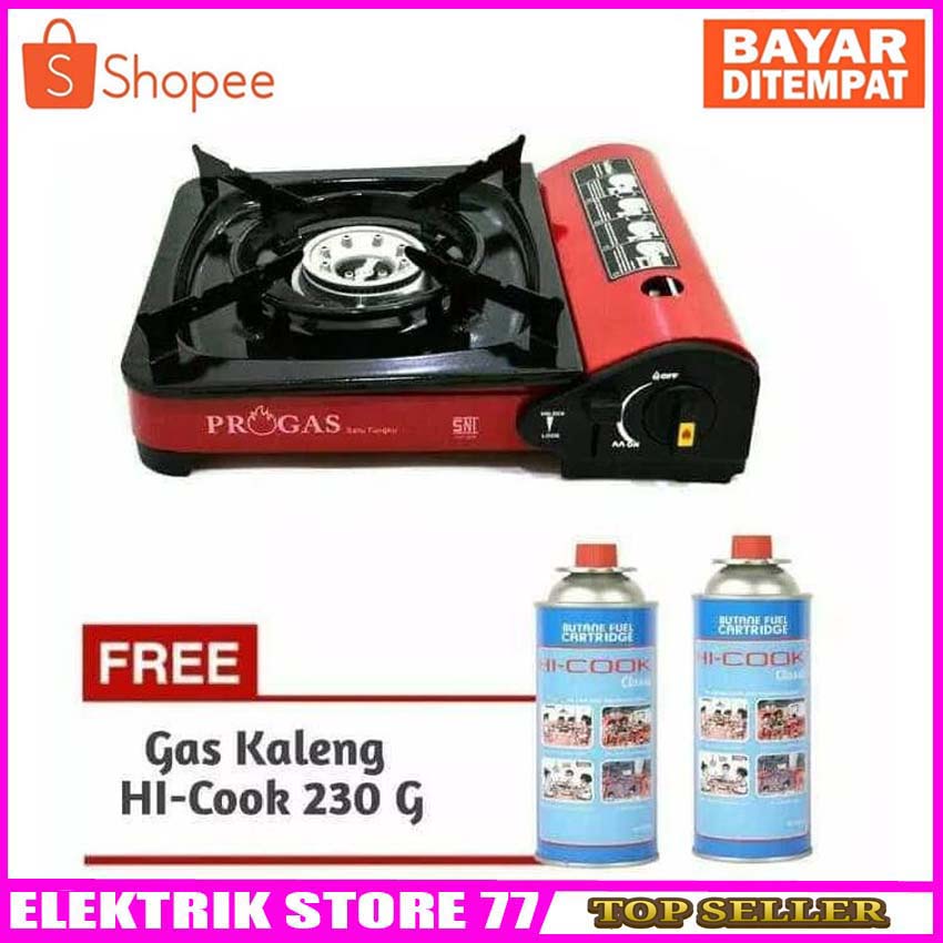 Kompor Portable Progas SNI Kompor Portable 2in1 Plus 2 Gas Kaleng