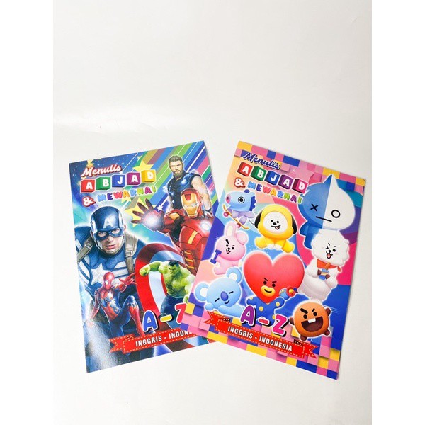 

Edukasi anak Buku mewarnai Anak dan menulis ABJAD / buku mewarnai fancy / buku mewarnai Folio Fancy ABJAD