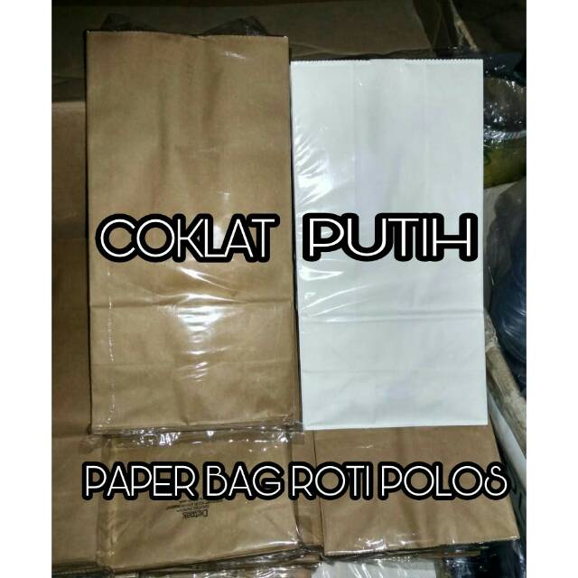 

PAPER BAG ROTI POLOS/KANTONG KERTAS/KERTAS PEMBUNGKUS(ISI 50 LEMBAR/PACK)