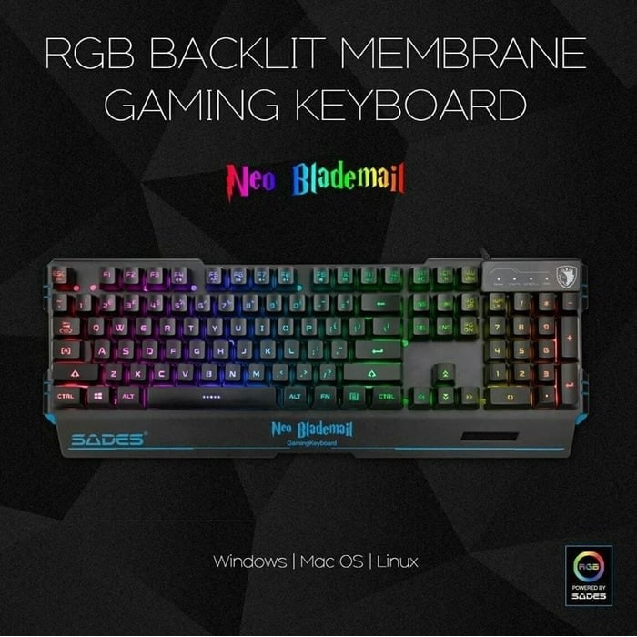 Perangkat Sades Neo Blademail - RGB Gaming Keyboard