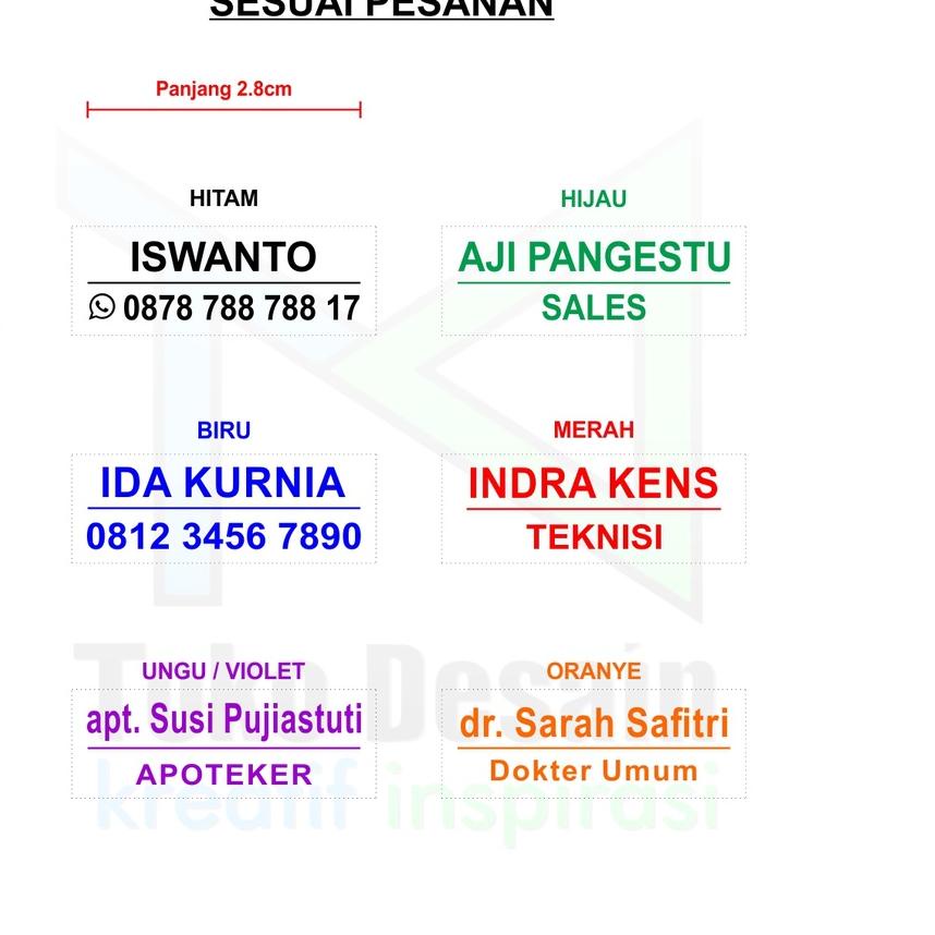 

TREN BARU STEMPEL NAMA |GURU | DOKTER | BIDAN | PERAWAT | SALES | SISWA | NIP | SIP | NAMA dan NOMOR HP GROSIR/COD/SHOPEE MALL/「⭐Terbaru 3.3」/5.5 Product HOT