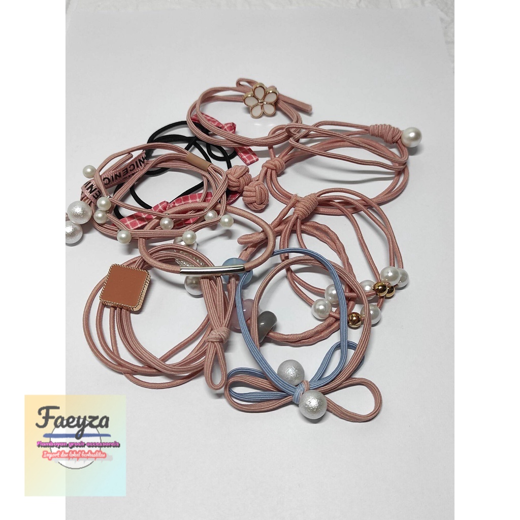 12pcs ikat rambut model gelang korea