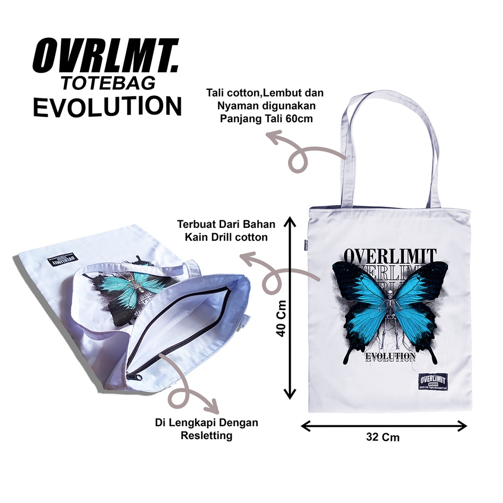 OVERLIMIT EVOLUTION TOTEBAG | TAS | TOTE BAG | RESLETING | ZIPPER BAG