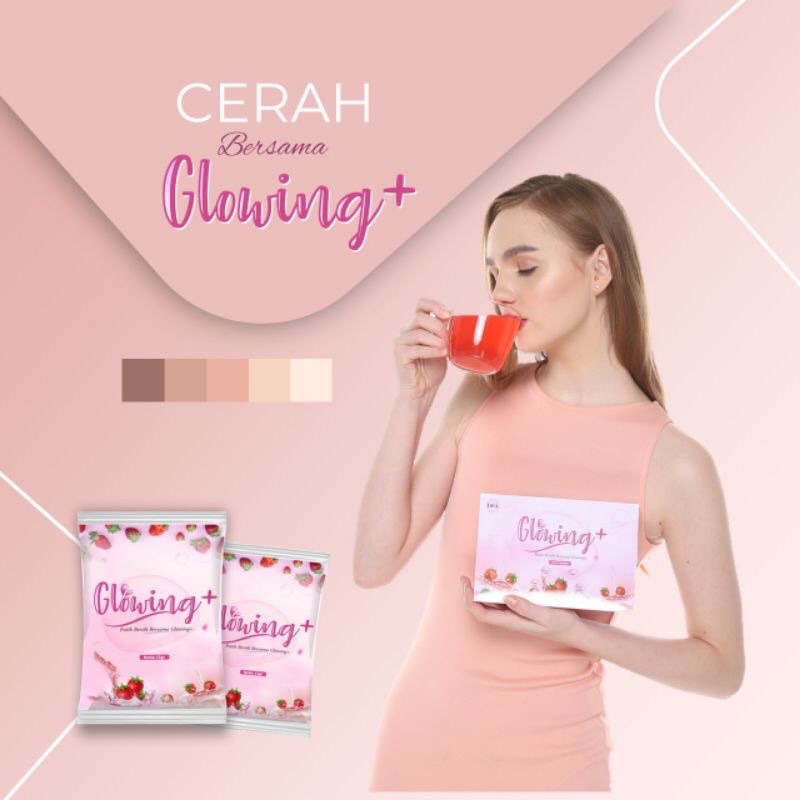 GLOWING STRAWBERRY DRA PEMUTIH BADAN AMPUH MINUMAN KOLAGEN