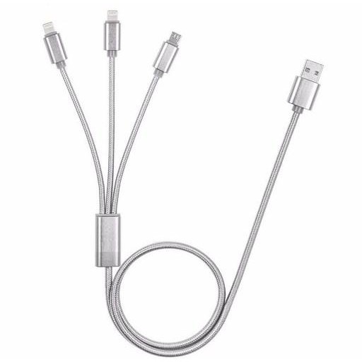 KABEL USB 3 IN 1 Micro USB &amp; Appl Ip Kualitas Super